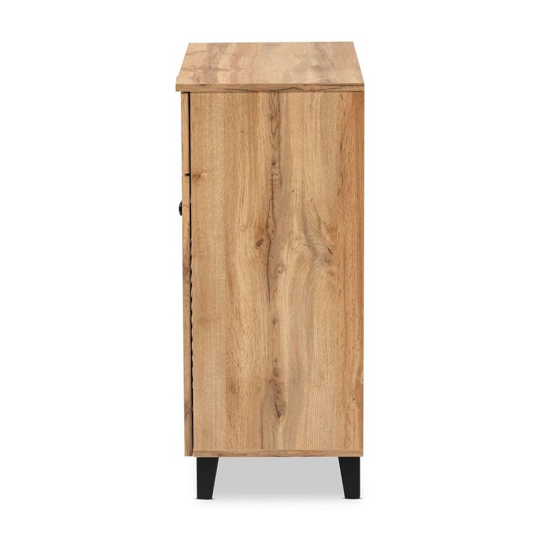 Coolidge Wood 1 Drawer Storage Cabinet Oak Brown - Baxton Studio, 5 of 14