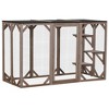 Akoasm 71 Inch Wooden Cat House & Shelter With Platforms, Large Enter Door, Protection Asphalt Roof Outdoor-Gray - 3 of 4