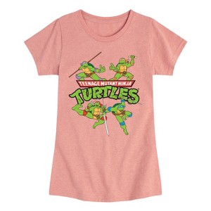 Girls' - Teenage Mutant Ninja Turtles - Group Fitted Short Sleeve Graphic T-Shirt - 1 of 4
