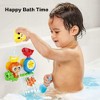 Bath Toys for Toddlers Ages 1-3 with Strong Suction Cups, Animal Themed Water Play Set - 4 of 4