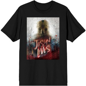 Men's Graphic Black Jason Lives Poster Shirt - 1 of 1