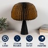 JONATHAN Y Sylvie 16" Modern Minimalist Paper Pleated Shade Mushroom Accent LED Table Lamp - 4 of 4