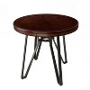 NicBex Farmhouse Circle Wooden Dining Table with Black Metal Base,Modern Kitchen Table Bar Table,Dining Room Furniture - 3 of 4