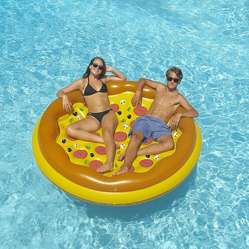 Water Toy Inflatable Pizza Slice Float Fun Beach Lounger Swimming Pool Air Tubes 