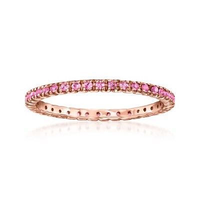 Pure Collection by Ross-Simons 0.30 ct. t.w. Pink Sapphire Eternity Band in 14kt Rose Gold