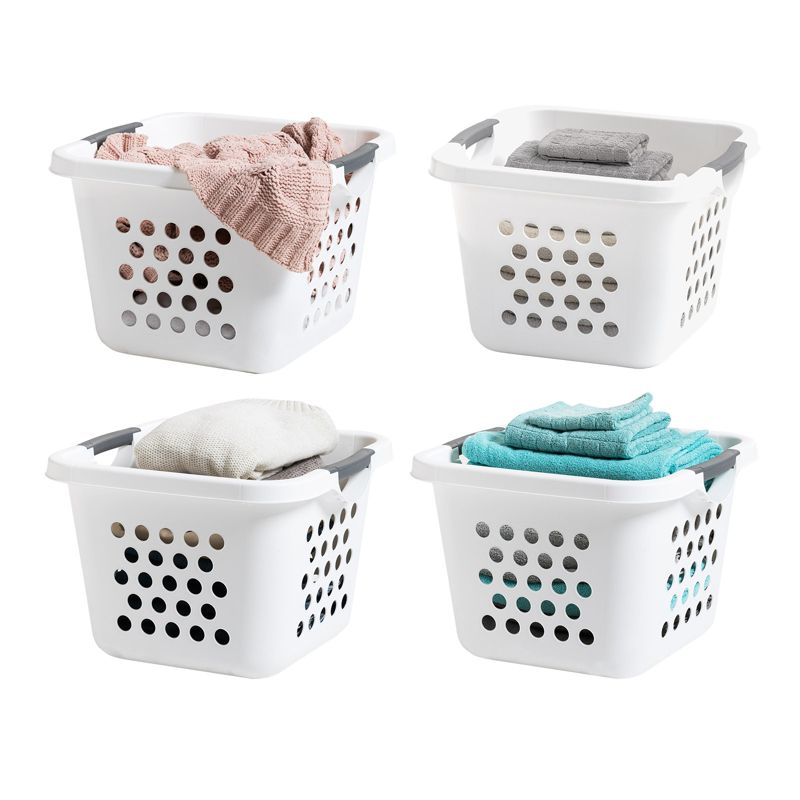 IRIS USA Plastic Clothes Laundry Basket, Hamper, 1 of 8