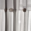 Lush Décor Linen Button Kitchen Tier Window Curtain Panels White/Gray 29X24+2 Set - 3 of 4