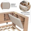 Twin/Full Size L-shaped Daybed Corner Bed with Drawers, Storage Bookcase, Upholstered Headboard, Power Outlets and USB Port-ModernLuxe - 4 of 4