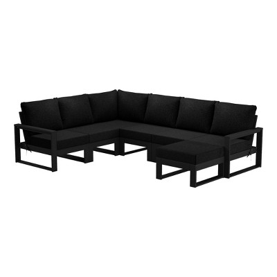 WestinTrends Montara 7-Piece Outdoor Modular L-Shaped Corner Patio Sectional Sofa Set