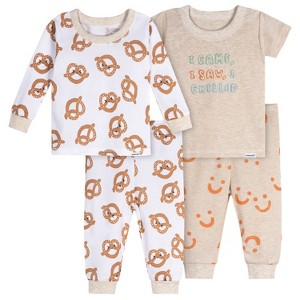 Onesies Brand Baby and Toddler Neutral 4-Piece Pajamas Sets - 1 of 4
