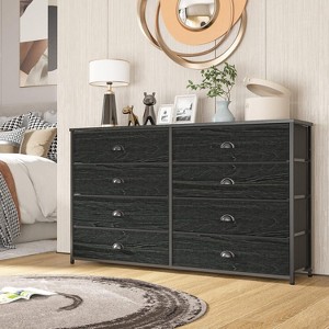 Furnulem Wide Dresser with 8 Fabric Drawers TV Entertainment Center with Storage for 55'' TV Large Chest of Drawers for Bedroom Living Closet Entryway - 1 of 4