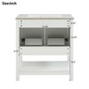 Gulches 30-Inch White Bathroom Vanity, Ceramic Sink with Gold Handles, Compact Storage Solution for Small Bathrooms - 4 of 4