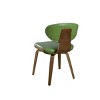 Art Leon Faux Leather and Bentwood Armless Dining Chair, Set of 2 - 2 of 4