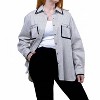 Women's Long Sleeve Contrast Pocket Shirt Jacket - Heyson - 2 of 4