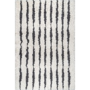 Nuloom Augusta Cozy Shaggy Plush Striped Indoor Area Rug - 1 of 4
