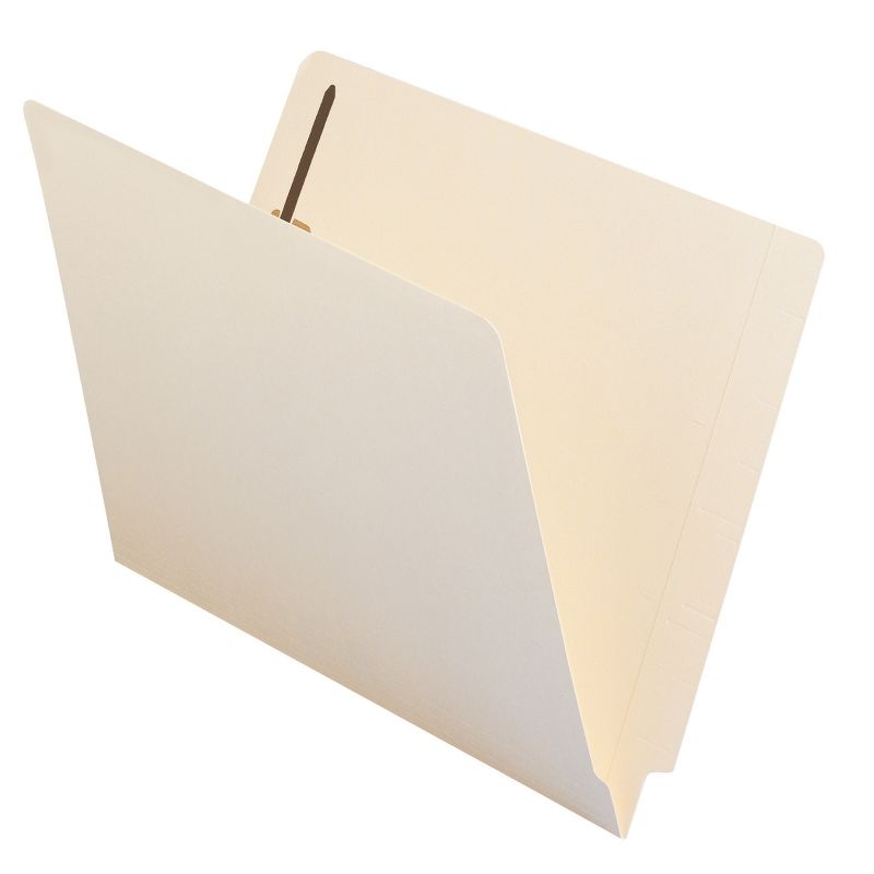 Smead End Tab Fastener File Folder, Shelf-Master  Reinforced Straight-Cut Tab, 2 Fasteners, Letter Size, Manila, 50 per Box (34115), 2 of 14