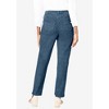 Jessica London Women's Plus Size Tall True Fit Stretch Denim Straight Leg Jean - 3 of 4