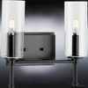 Urban Ambiance Luxury Contemporary Bath Light 11.5''H x 12.5''W,  Midnight Black Finish,  Parkes Collection, UHP4229 - 4 of 4