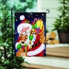 Evergreen Santa, Reindeer and Puppy Suede Garden Flag 12 x 18 Inches Indoor Outdoor Decor - 3 of 4