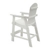 Bar Chair with Armrest,Patio Bar Chair Set of 2, White - 4 of 4