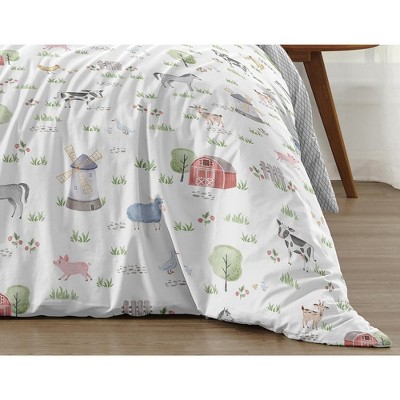 Sweet Jojo Designs Full/Queen Comforter Bedding Set Farm Animals Multicolor 3 pc — фото 6