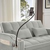 54'' Velvet Foldable Adjustable Back Sofa Bed with USB Port, Swivel Phone Stand, and Ashtray - 4 of 4