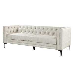 Wales 84" Contemporary Sofa with Tufted Back | ARTFUL LIVING DESIGN - 1 of 4