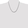 Black Bow Jewelry 4mm, 14k White Gold D/C Quadruple Rope Chain Necklace - 2 of 4