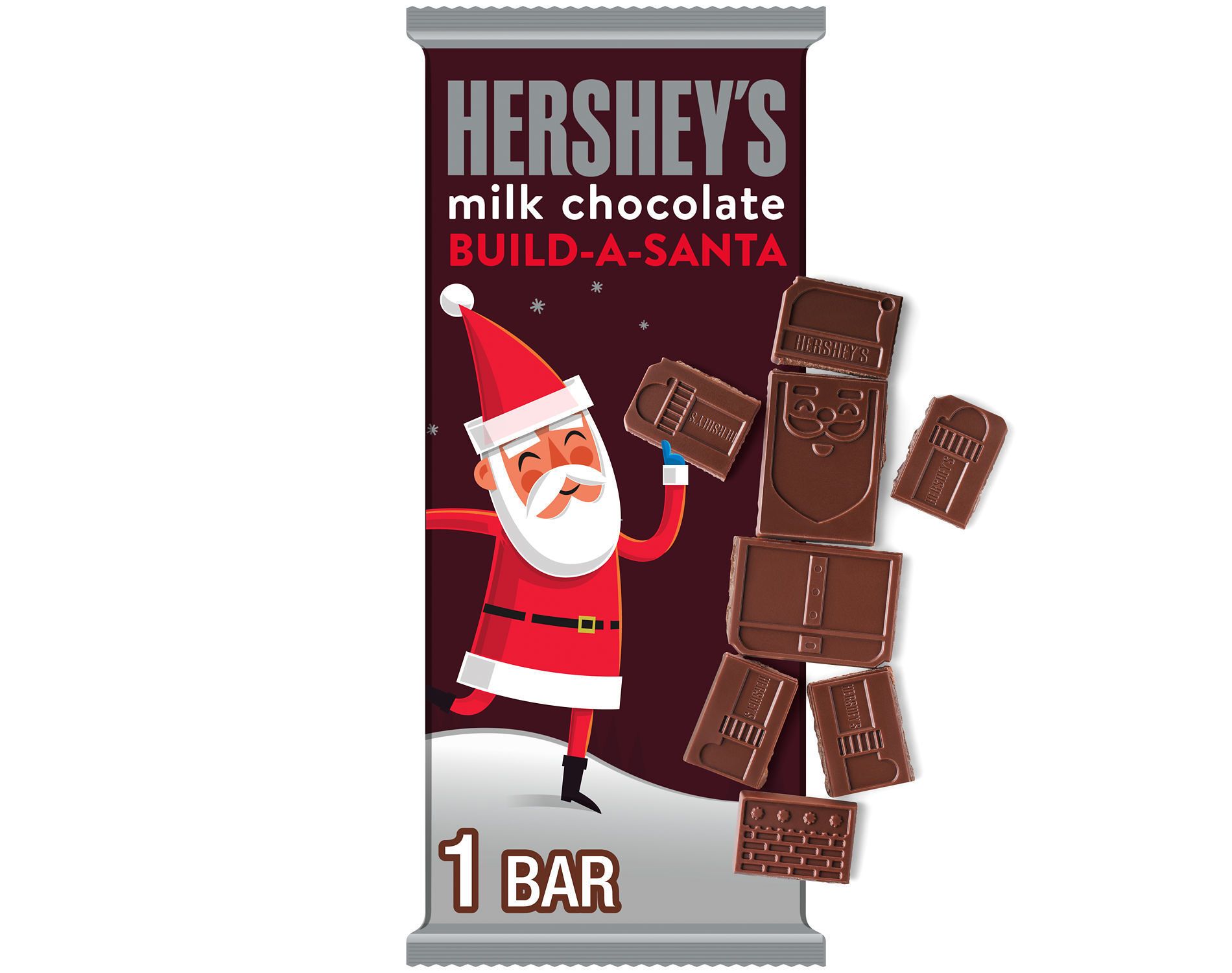 HERSHEY'S Christmas Build-A-Santa Milk Chocolate Candy Bar - 4.32oz