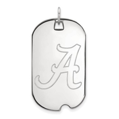 Black Bow Jewelry 14k White Gold Alabama Crimson Tide NCAA Large Pendant