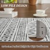 Area Rug For Living Room Textured Design Non Slip Rug Low-Pile Soft Bedroom Rug Stain Resistant Carpet - 2 of 4