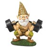 Design Toscano Atlas, the Athletic Weightlifting Gnome Statue: Set of Two - 2 of 4