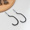 Unique Bargains Garage Storage Hooks with Screws Black 2.8"x5.9"x0.4" 2Pcs - 2 of 4