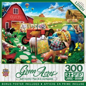 MasterPieces 300 Piece EZ Grip Jigsaw Puzzle - Quilt Country - 18"x24" - 1 of 4