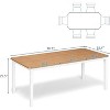 Nasitip 78.7" Rectangular Dining Table for 6–8 People, Rustic Farmhouse Kitchen Table with Metal Frame & Chamfered Corners - 2 of 4