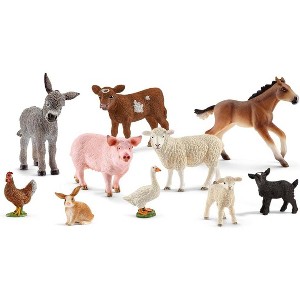 TEMI 6-Piece Baby Farm Animal Figurines Set, Realistic Barnyard Toys for Ages 3+ - 1 of 4