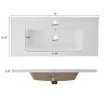 TiramisuBest 30"Antique Bathroom Vanity with Ceramic Sink,Mid-Century Modern Cabinet,2 Soft-Close Doors,Large Storage,Retro Freestanding,Brown - 4 of 4