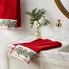 2pk Holly Border Christmas Hand Towels Red - Threshold™ - 2 of 4