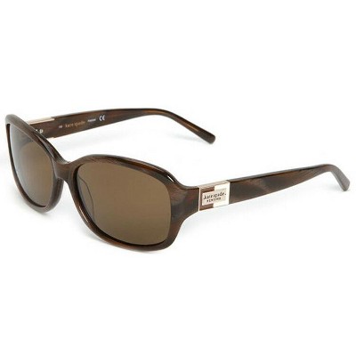 Kate Spade 1q8p Womens Rectangle Polarized Sunglasses Brown Horn 60mm :  Target