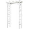 Outsunny 7' Wood Steel Outdoor Garden Arched Trellis Arbor with Natural Fir Wood & Side Panel for Climbing Vine - 4 of 4