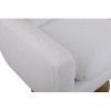 White Classic Mid-Century 360 Degree Swivel Armchair, Teddy Fabric - 3 of 4
