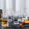 Slickblue Gold Rimmed Hammered Twist Whiskey Glass Set of 4, 14 oz & 9.6 oz - 2 of 4