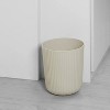 LunaLulinlk Beige 1.64 Gallon Plastic Ribbed Wastepaper Basket - 2 of 4