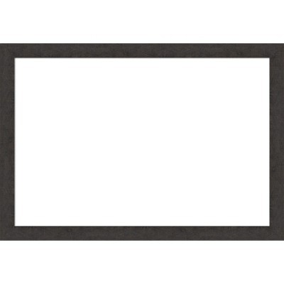 Amanti Art Rustic Plank Espresso Narrow Framed Dry Erase Magnetic Board