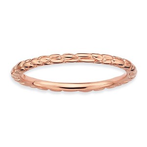 Black Bow Jewelry 1.5mm Stackable 14K Rose Gold Plated Silver Band - 1 of 4