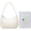 Attop Shoulder Bags for Women, Cute Hobo Tote Handbag Mini Clutch Purse with Zipper Closure Black - 3 of 4