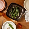 Bloomhouse Natural Bronze Finish 12-Inch Square Cast Iron Grill Pan & Olive Wood Trivet - 3 of 4