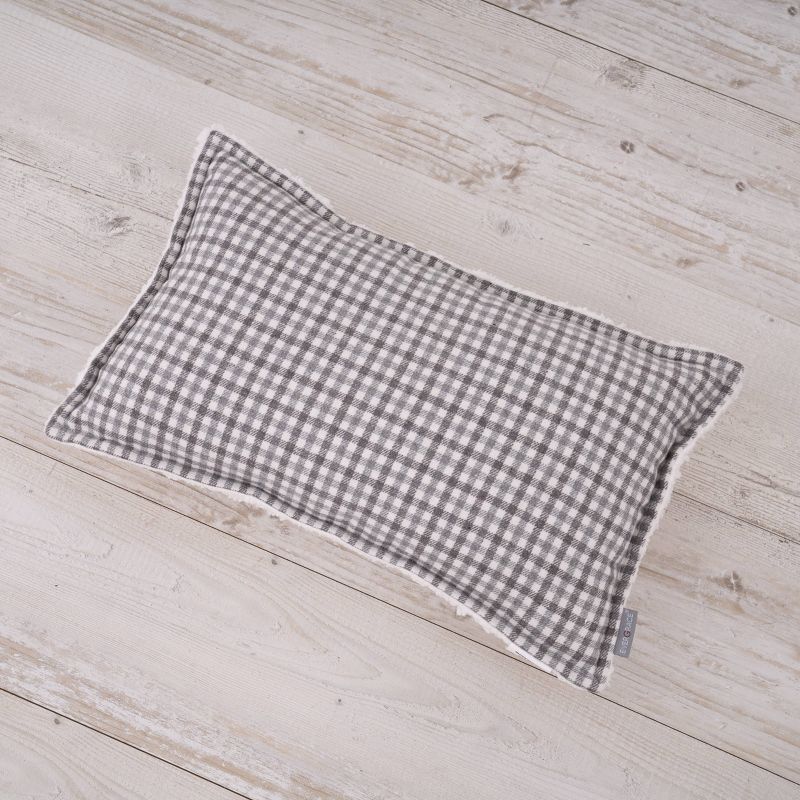 Brenner Plaid Reversible Faux Shearling Throw Pillow - Evergrace, 6 of 11