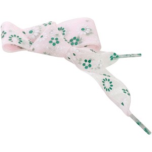 INSPIRE CHIC Flower Prints Flat Chiffon Colorful Shoe Laces 1 Pair - 1 of 4