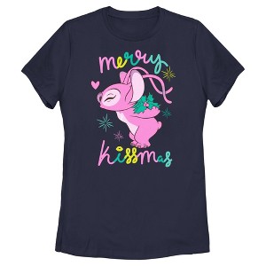 Women's Lilo & Stitch Merry Kissmas Angel T-Shirt - 1 of 4
